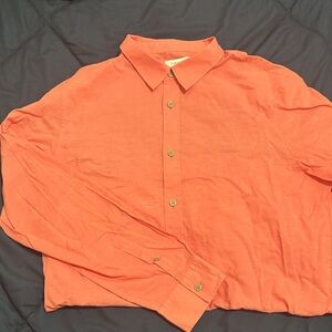 Calvin Klein Coral Casual Button-Down Shirt
